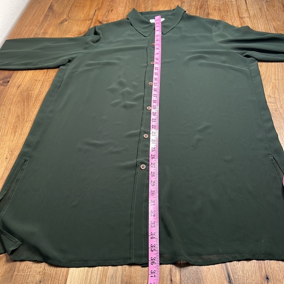 Pursuits Blouse Long Tunic Button Front Sheer Layer PLUS 1x Romantic Grannycore - Picture 8 of 8